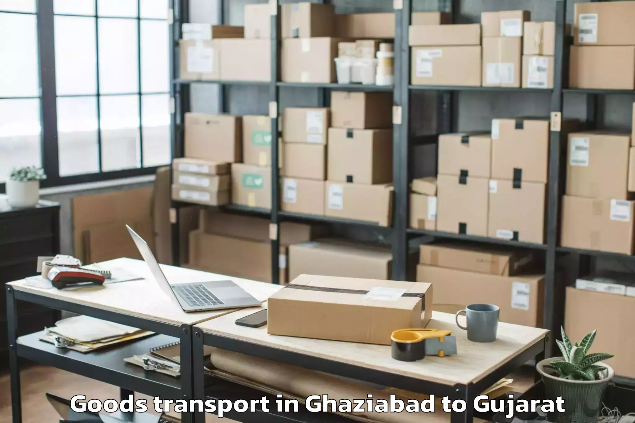 Reliable Ghaziabad to Khambhaliya Goods Transport